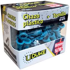 CHAZO PLASTICO CON TORNILLO 5/16 X 50 UNIDADES