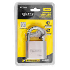 CANDADO 40MM CROMADO PULIDO EN BLISTER UDUKE