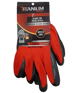 GUANTE NITRILO ROJO T:8 M