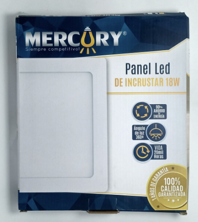 PANEL SOBREPONER 12W CUADRADO MERCURY