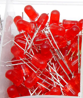 BOMBILLO LED DE MAQUETA ROJO