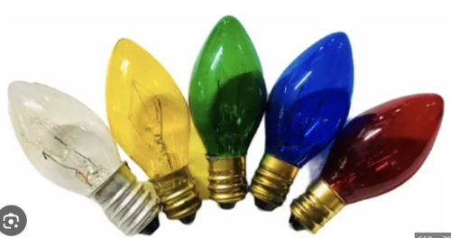 BOMBILLO CANDELABRO COLOR