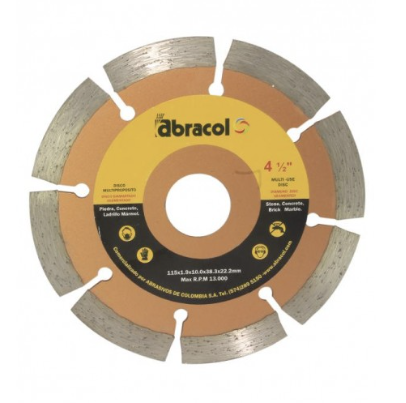 DISCO DIAMANTADO SEGMENTADO ABRACOL 7"
