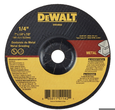 DISCO PULIR METAL 7" DEWALT