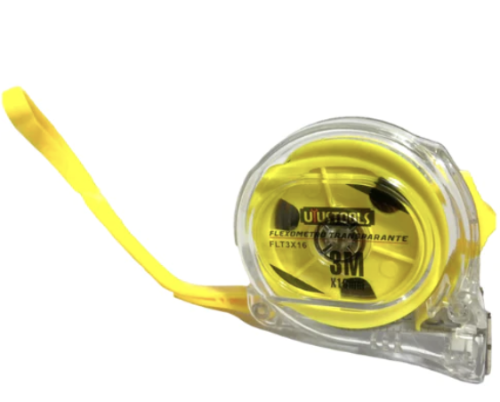 FLEXOMETRO UYUSTOOLS TRANSPARENTE X 3 MTS