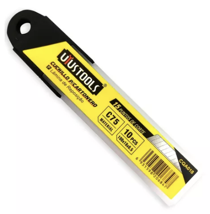 REPUESTO BISTURI CUCHILLO P/CARTONERO 18MM X 10UN