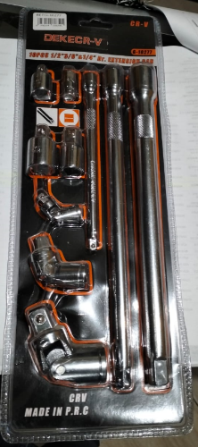 SET EXTENSOR DE 1/2 3/8 Y 1/4 X 10PCS