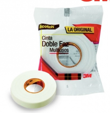 CINTA DOBLE FAZ 1" X 2 MTS SCOTCH
