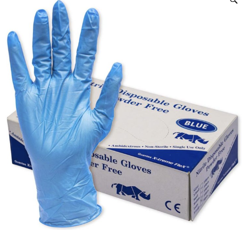 GUANTE NITRILO AZUL