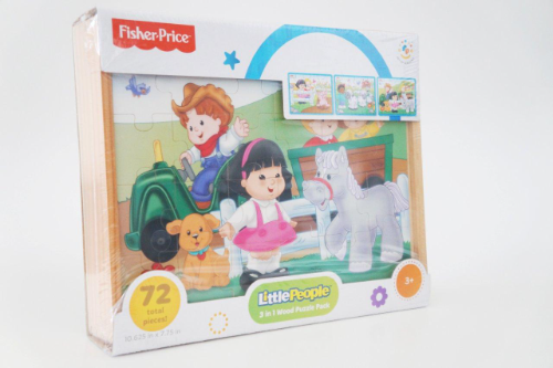 Little People 3 in 1 Wood Puzzle Pack