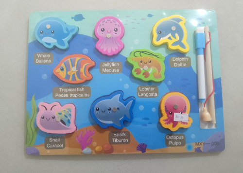 Pizarra con Pesca de Figuras