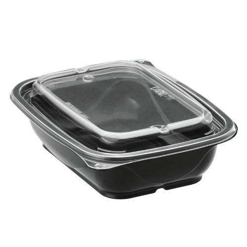 Contenedor Retangular 2 Diviciones  Negro