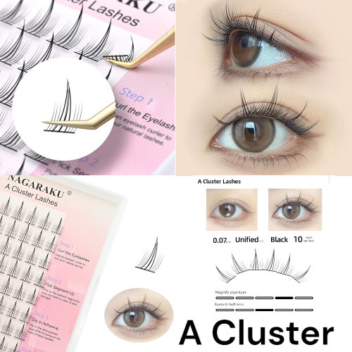 Pestañas nagaraku A Clúster Lashes