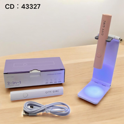 LINTERNA UV LED RECARGABLE PARA SOFT GEL CON  SOPORTE CITY GIRL 43327