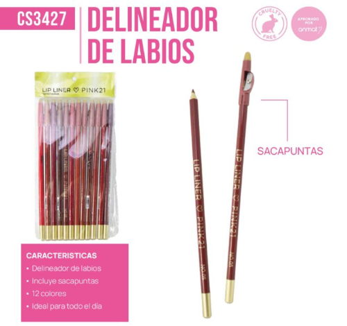 LAPIZ DELINEADOR DE labios Pink 21 HB-0