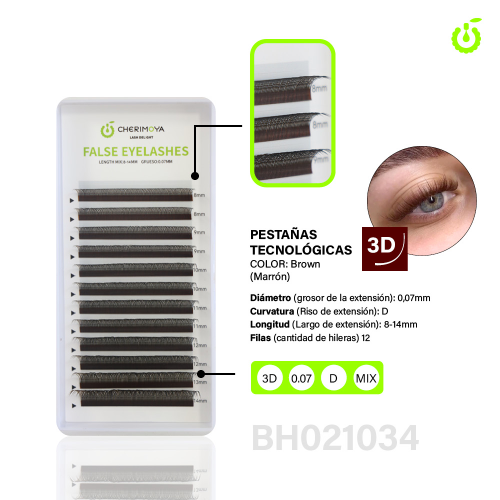 Pestañas Tecnologicas 3D 0.07D mix