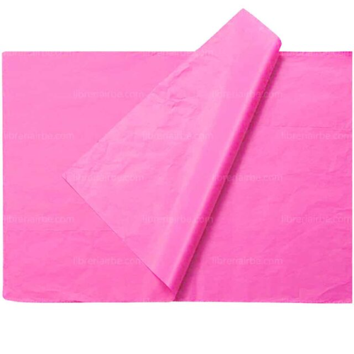 Papel Seda Pliego Rosado Fantasía Mano * 25