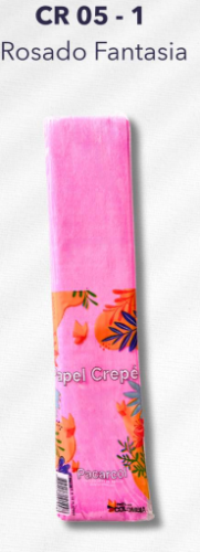 Papel Crepe Rosado Fantasia P*10