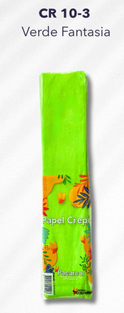 Papel Crepe Verde Fantasia P*10
