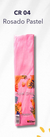 Papel Crepe Rosado Pastel P*10