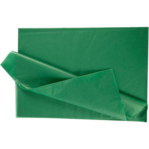 Papel Seda Pliego Verde Esmeralda Mano * 25