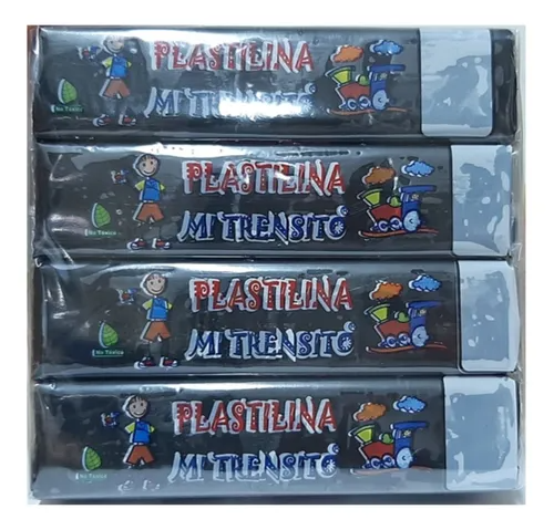 Plastilina Trensito Barra Negro P*12