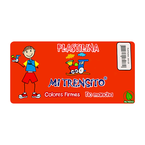 Plastilina Trensito 250gr Rojo