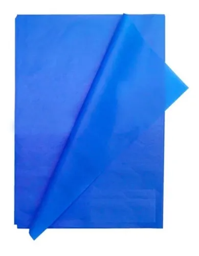 Papel Seda Pliego Azul Turquesa Mano * 25