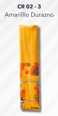 Papel Crepe Amarillo Durazno P*10