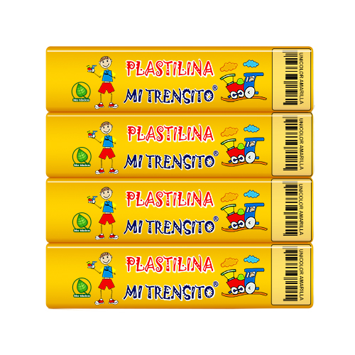 Plastilina Trensito Barra Amarillo P*12