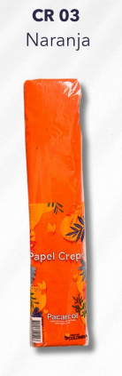 Papel Crepe Naranja P*10