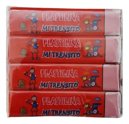 Plastilina Trensito Barra Rojo P*12