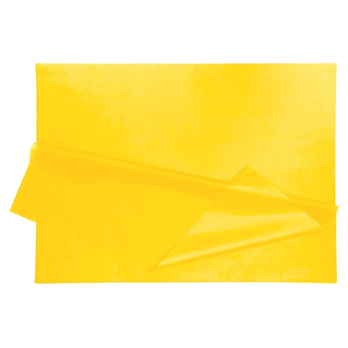 Papel Seda Pliego Amarrillo Bandera Mano * 25