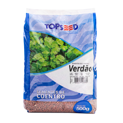 SEMENTE COENTRO VERDAO 500G TOPSEED