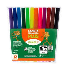 CANETA HIDROCOR 12 CORES LEOELEO
