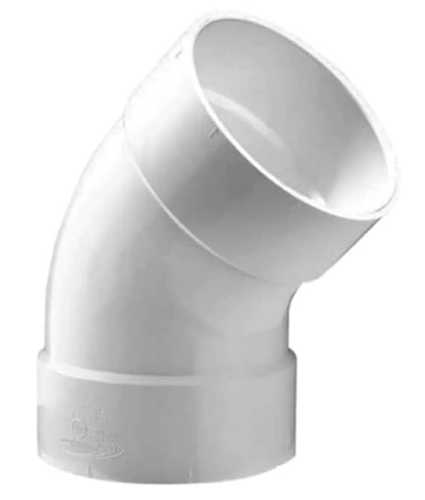 CODO PVC 3"X45 P/DRENAJE INYECTAB DURMAN