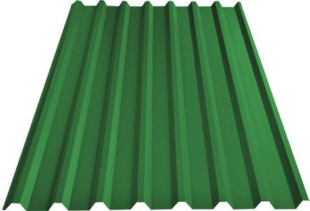 LAMINA ALUZINC CALIBRE 26 8 CRESTAS COLOR VERDE 16 PIES