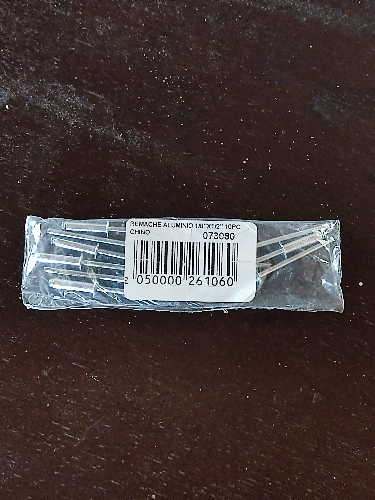 REMACHE ALUMINIO 1/8"X1/2" 10PC CHINO