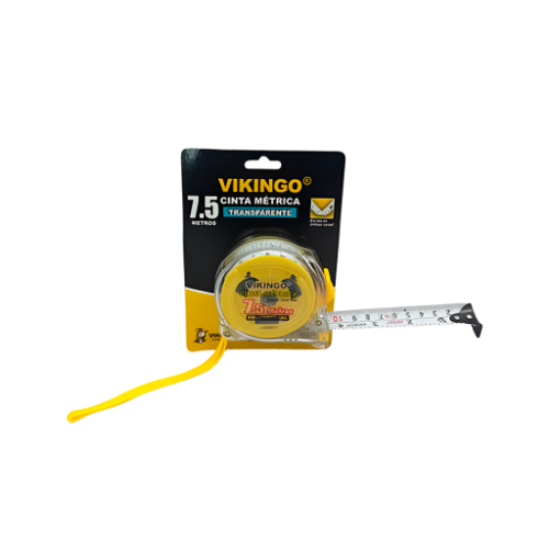 CINTA METRICA 7.5MTX1" VIK MTT75 TRANSPARENTE