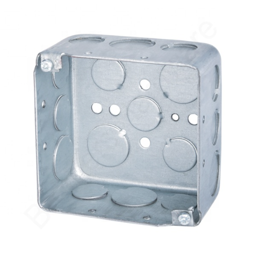 CAJA ELEC METAL 4X4" 1/2X3/4X2.1/8  1.5MM