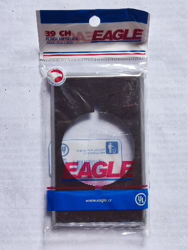 PLACA MET P/TOMA ESTUFA AGUILA 39CH CP
