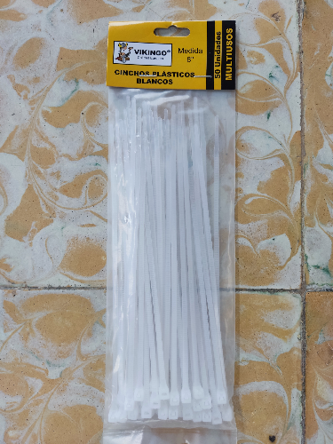 ABRAZADERA PLASTICA AJ 8" 50PC VIKINGO TRANSPARENTE
