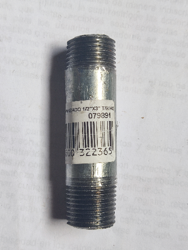 NIPLE GALVANIZADO 1/2"X5-1/2" HG