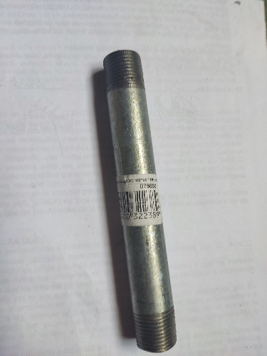 NIPLE GALVANIZADO 1/2"X8" T/R HG