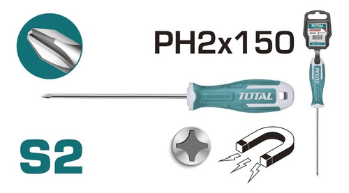 DESARMADOR ESTRE 1/4X6" TOTAL PH2150