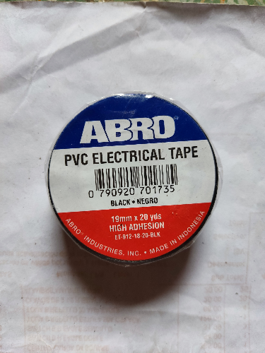 TAPE ELECTRICO 3/4"X30'(20YD) ET-912 ABRO NEGRO
