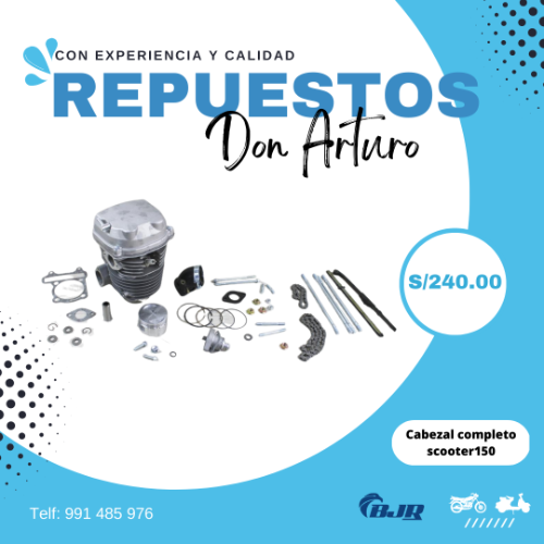 CABEZAL SCOOTER 150 COMPLETO - BJR
