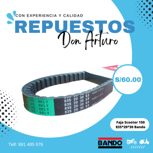 Faja para SCOOTER 150cc 835*20*30
