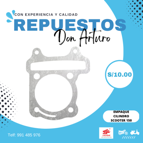 EMPAQUE DE CILINDRO SCOOTER 150