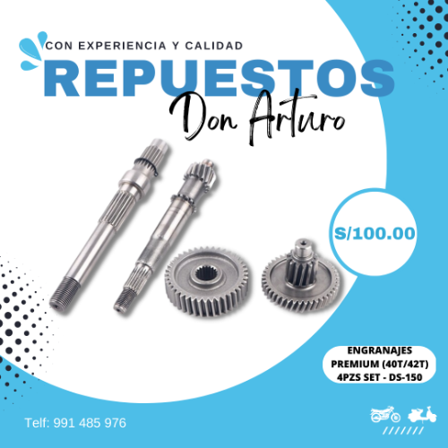ENGRANAJES PREMIUM (40T/42T) 4PZS SET - DS-150